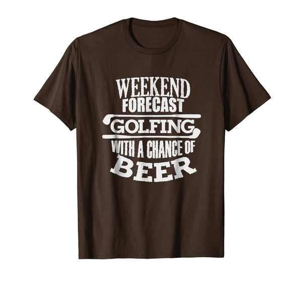 Hot Funny Golf Weekend Beer Golf Xmas Gift Ideas  T-Shirt Brown