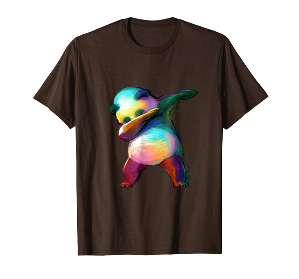 Great Dabbing Panda  T-Shirt Brown