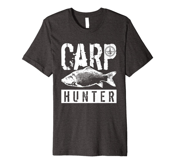 Funny Carp Hunter Fishing  T-Shirt Dark Heather
