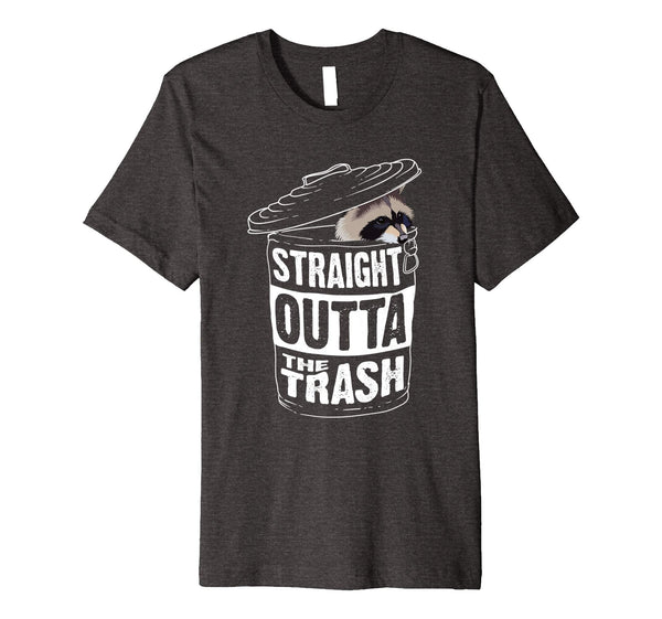 Cutest Straight Outta The Trash Cool Trash Panda Tee Gift  T-Shirt Dark Heather