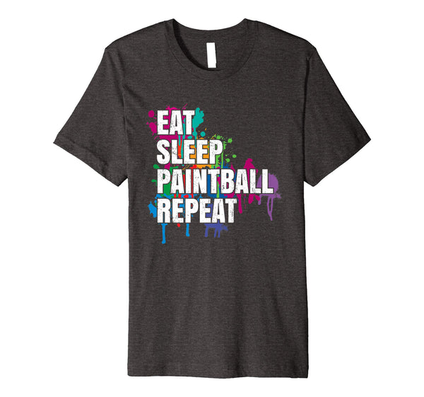 Cute Eat Sleep Paintball Repeat And Gift  T-Shirt Dark Heather