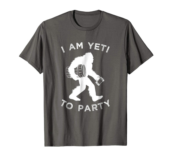 Cool Funny Yeti I Am Yeti To Party Abominable Snowman Tee  T-Shirt Asphalt