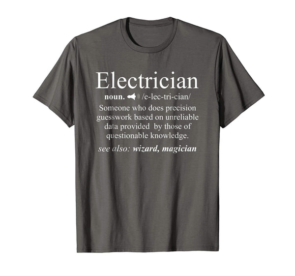 Great Noun Gifts Electrician Definition Funny Engineer Gift  T-Shirt Asphalt