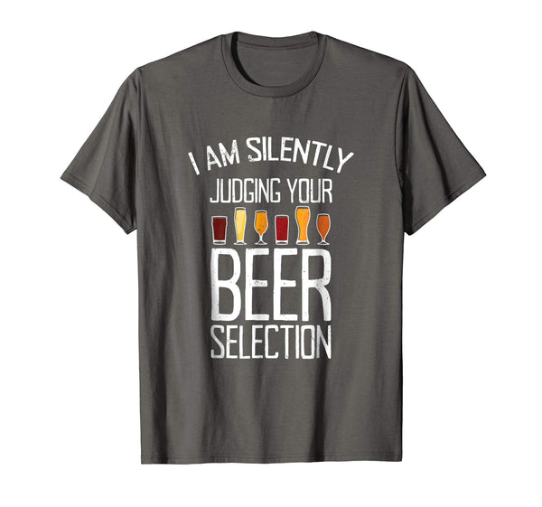 Hotest Funny Craft Beer Drinking Silently Judging Beer Snob  T-Shirt Asphalt