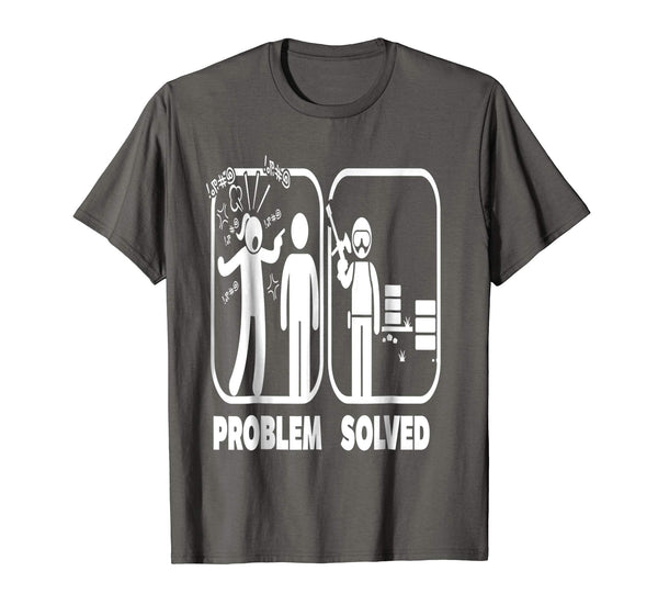 Cutest Problem Solved Paintball  T-Shirt Asphalt