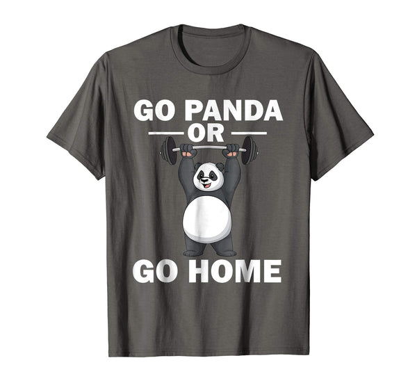 Cute Funny Gym Fitness Panda The Struggle Is Real Bear  T-Shirt Asphalt