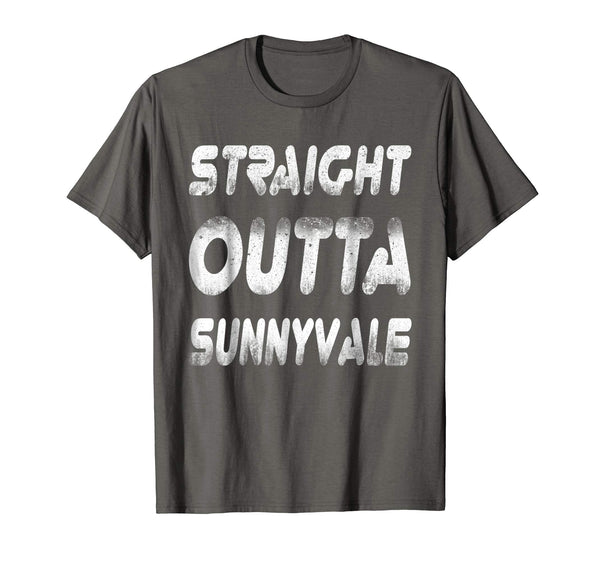 Cutest Straight Outta Sunnyvale Great Camping Gift Idea Tee  T-Shirt Asphalt
