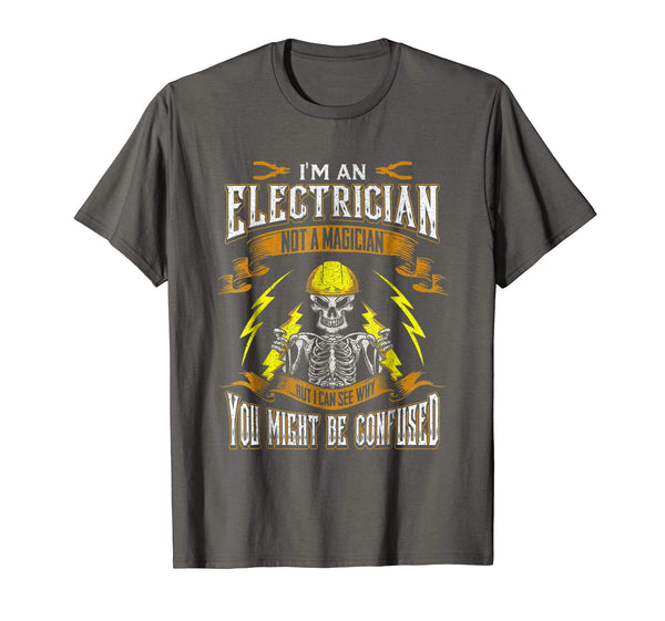 Cutest Funny Electrician Funny Gifts For Men Dad Boyfriend  T-Shirt Asphalt