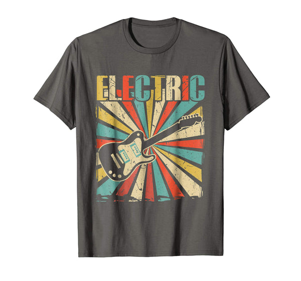 Cool Funny Vintage Electric Bass Guitar  T-Shirt Asphalt