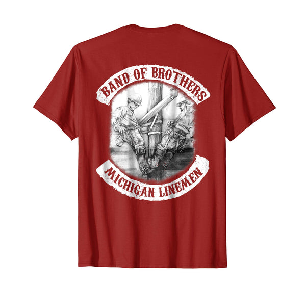 Wonderful Michigan Electrical Lineman  T-Shirt Cranberry