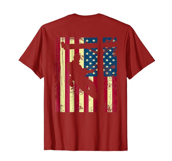 Hotest Lineman Flag For Men  T-Shirt Cranberry