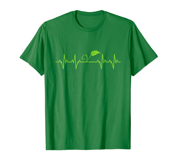 Hot Vegan Heartbeat  T-Shirt Kelly Green