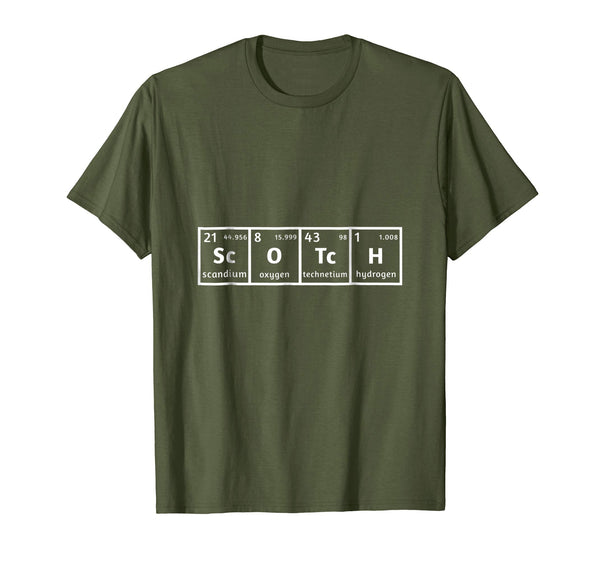 Hotest Funny For Men Scotch Single Malt Chemistry Islay  T-Shirt Olive