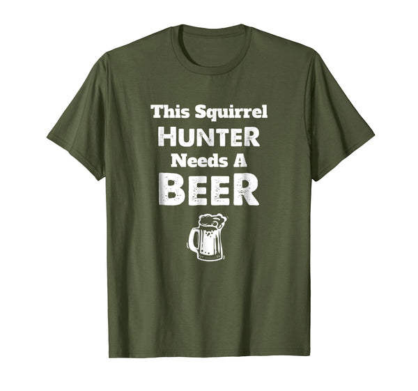 Hot Funny Squirrel Hunting Hunter Hunt Season Gift  T-Shirt Olive