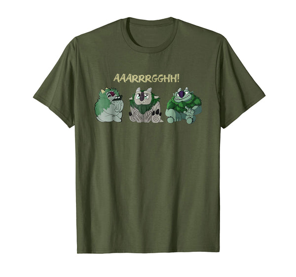 Beautiful Aaarrrgghh Troll Hunters  T-Shirt Olive
