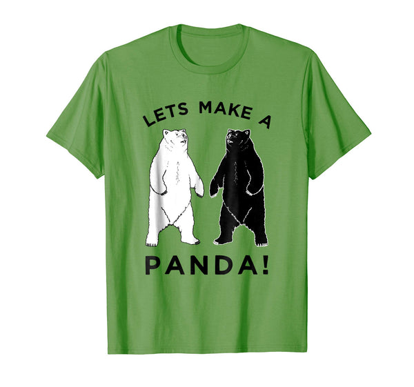Hot Lets Make A Panda Tee Funny Bear Graphic  T-Shirt Grass