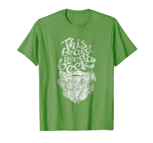 Adorable This Beard Needs Beer Drinking For St Patrick's Day  T-Shirt Grass