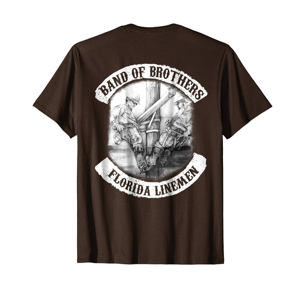 Hotest Florida Electrical Lineman  T-Shirt Brown
