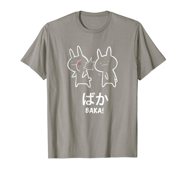 Beautiful Funny Anime Baka Rabbit Slap Baka Japanese Tee  T-Shirt Slate