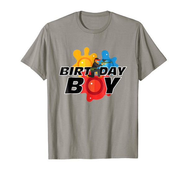 Funny Paintball Party Birthday Boy Gift Funny Tee  T-Shirt Slate