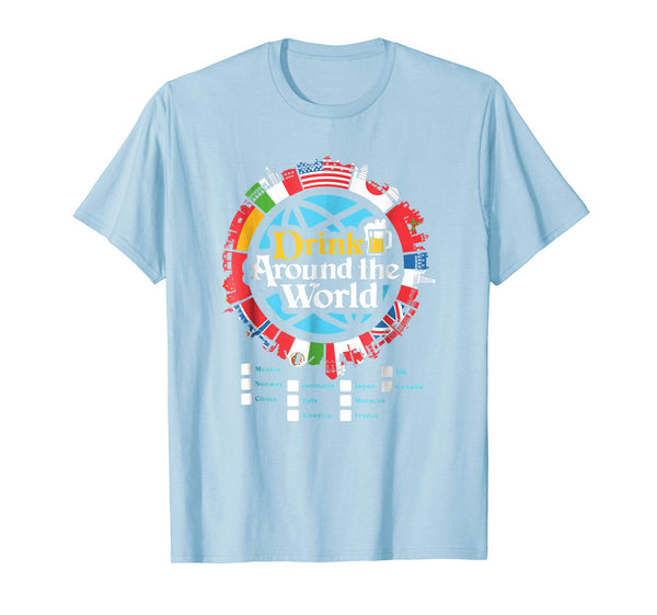 Wonderful Adult Vacation Drinking  T-Shirt Baby Blue