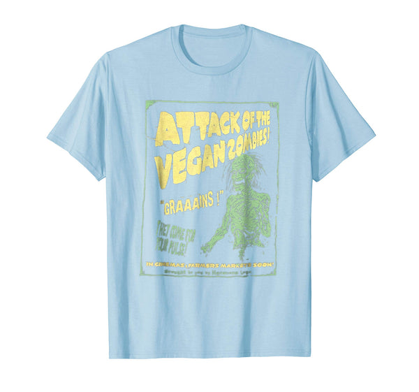 Great Vegan Attack Of Vegan Zombie For Vegetarian Tee  T-Shirt Baby Blue