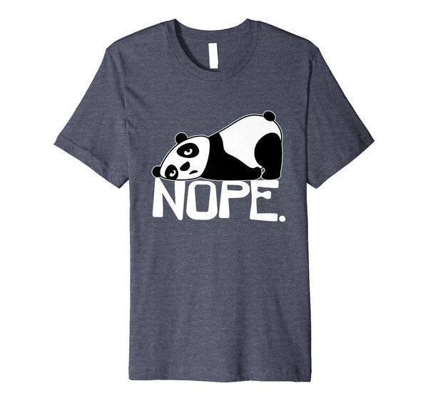 Wonderful Funny Nope Not Today Lazy Panda  T-Shirt Heather Blue