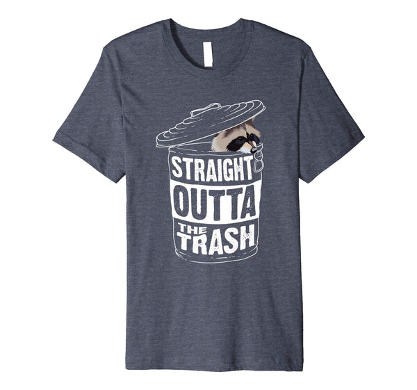 Cutest Straight Outta The Trash Cool Trash Panda Tee Gift  T-Shirt Heather Blue