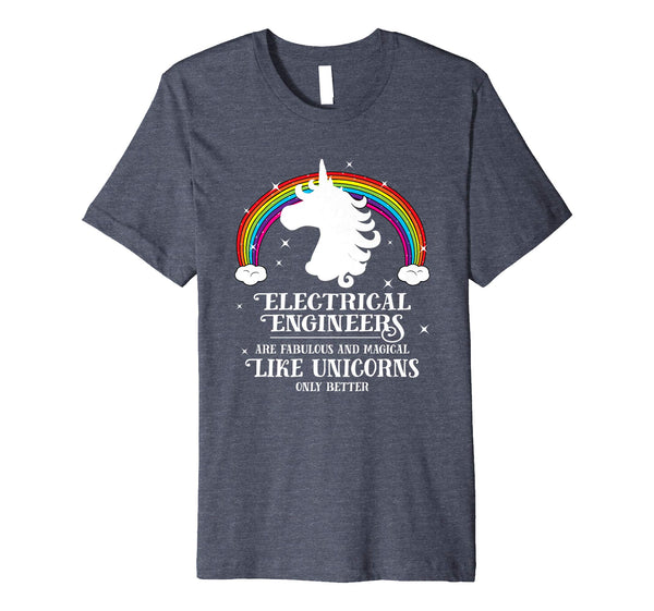 Hot Electrical Engineers Magical Like Unicorns Funny Gift  T-Shirt Heather Blue