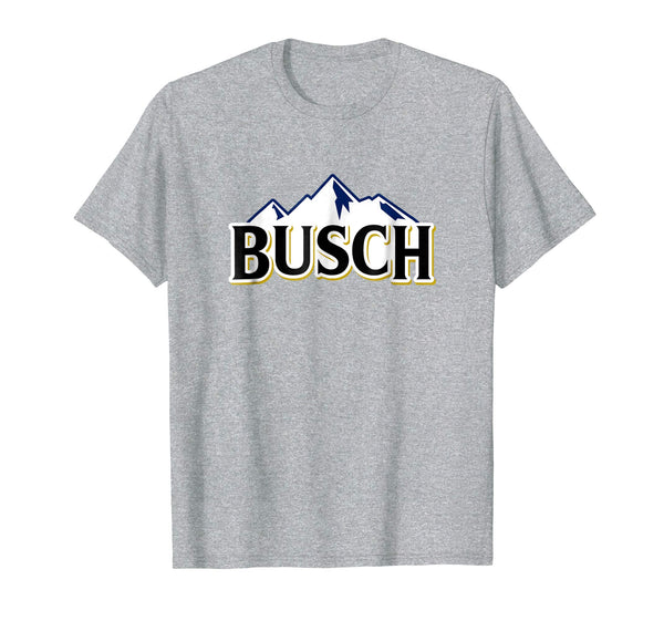 Wonderful Busch Beer Mountains Logo Tee  T-Shirt Heather Grey