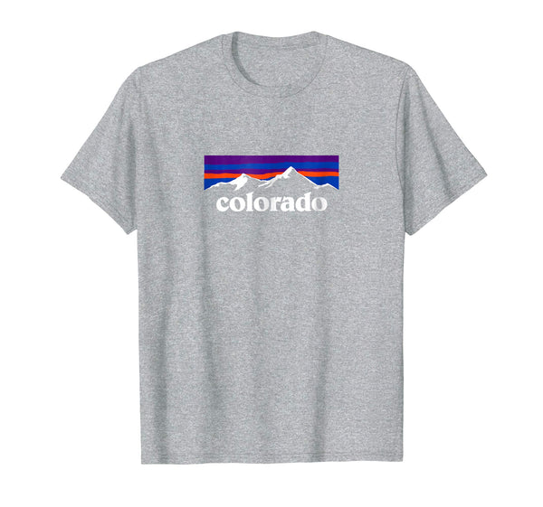 Wonderful Colorado Mountains Outdoor Flag Design Mcma  T-Shirt Heather Grey