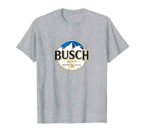 Hot Busch Beer Logo Tee  T-Shirt Heather Grey