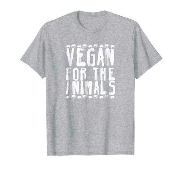 Cute Vegan For The Animals Vegan Activism Vegan  T-Shirt Heather Grey