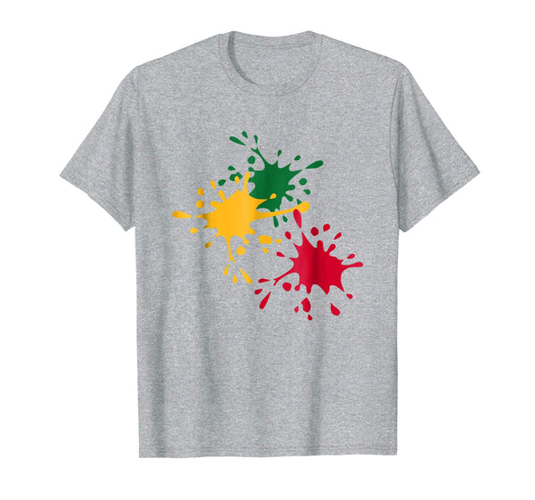 Cute Paintball Color Splatter  T-Shirt Heather Grey