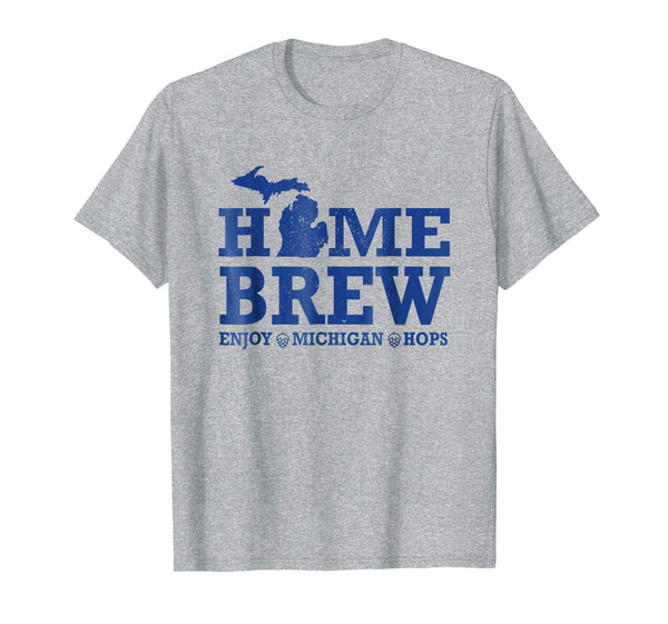 Adorable Home Brew Michigan Craft Beer &amp; Hops  T-Shirt Heather Grey