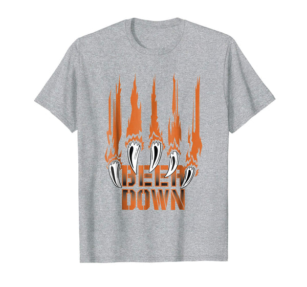 Cutest Beer Down Chicago Down Football  T-Shirt Heather Grey